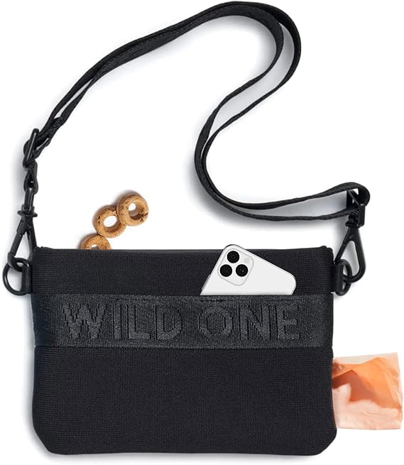 Wild One Treat Pouch - Recycled Knit -Black