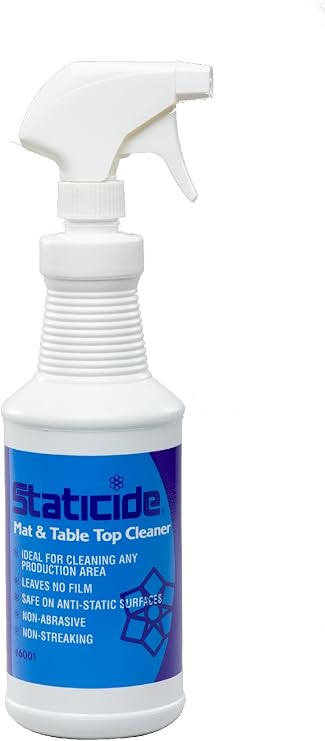 Staticide 6001 Mat and Table Top Cleaner, Quart with trigger spray | With Trigger Spray