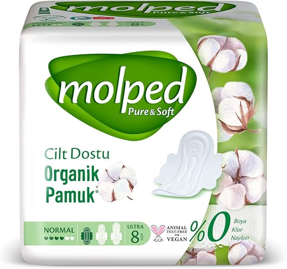 Molped Pure & Soft Cotton Normal Daily Pad (1 x 8 Pieces)