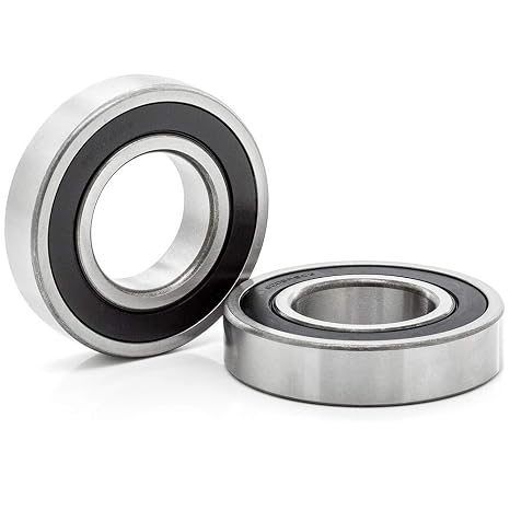 [2-Pack] 6208-2RS-C3 - Deep Groove Radial Ball Bearing 40mm x 80mm x 18mm (ID x OD x Width) Double Rubber Seal C3 Clearance