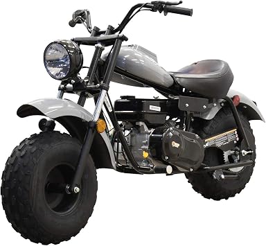 Massimo Motor Warrior200 196CC, 6.5 HP Engine Super Size Mini Moto Trail Bike MX Street for Adults. Wide Tires Motorcycle Powersport CARB Approved Gray