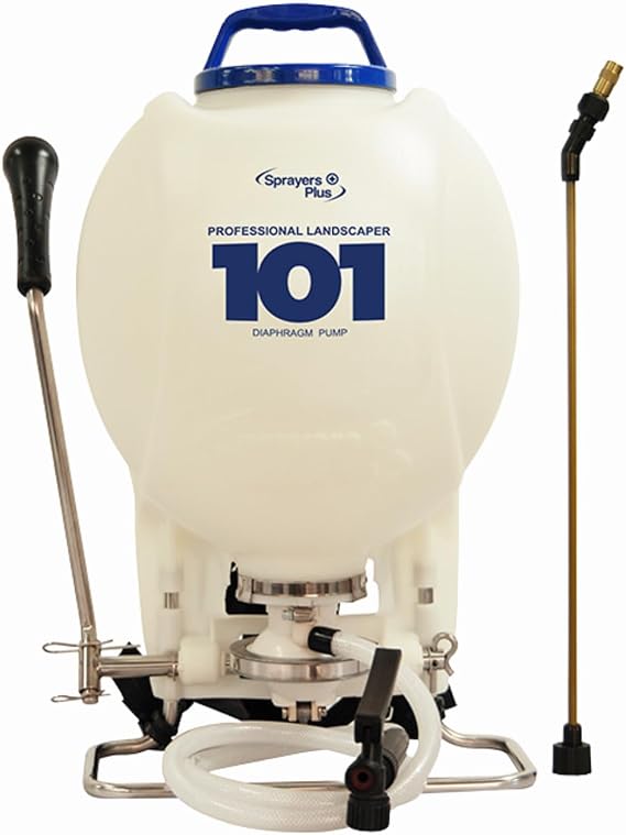 Sprayers Plus 101 Sealed Diaphragm Backpack Sprayer, 4 Gallon,Professional Landscaper, UV Protection,Gardening & Cleaning