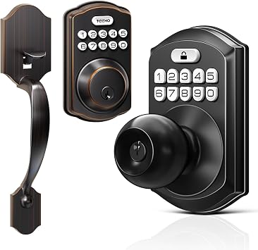TEEHO Keyless Entry Door Lock - Keypad Door Lock with Handle