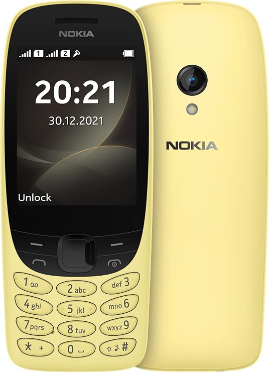 Nokia 6310 (2021, Yellow) 4MB Storage + 16MB RAM, FM Radio 2G GSM - SIM*Free Unlocked