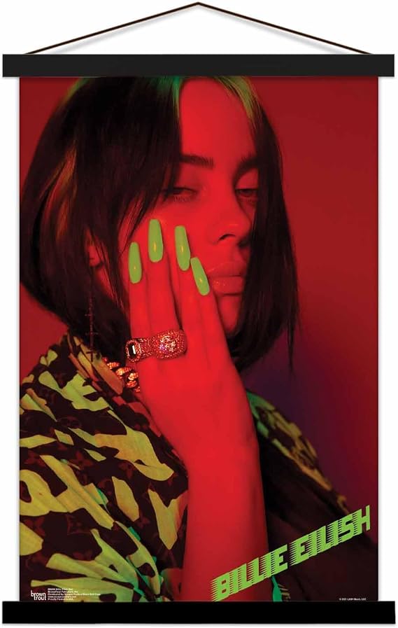 Scorpio Posters Billie Eilish - Red - Officially Licensed - Poster - 11" x 17"