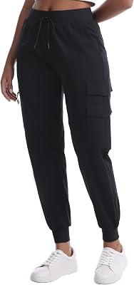 Womens Hiking Pants with Pockets Water Resistant Lightweight Quick Dry Cargo Pants for Travel Outdoor