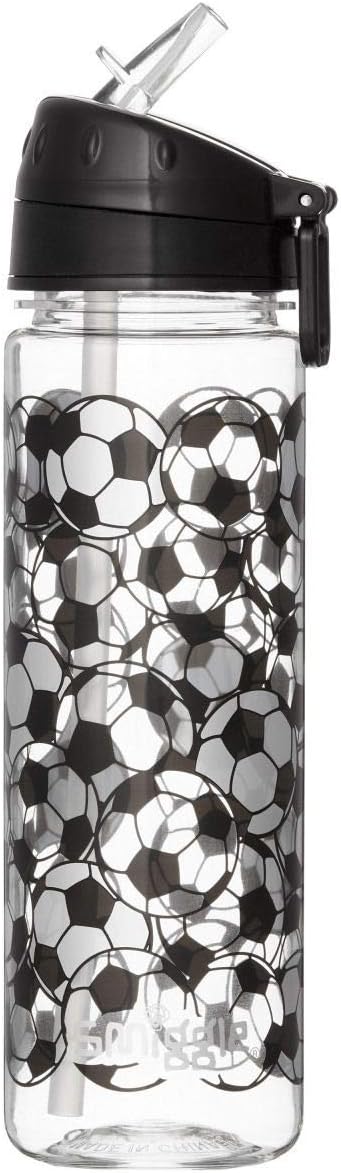 Smiggle Goal Kids Water Drink Bottle for Boys & Girls with Flip Top Spout & 650ml Capacity | Football Print