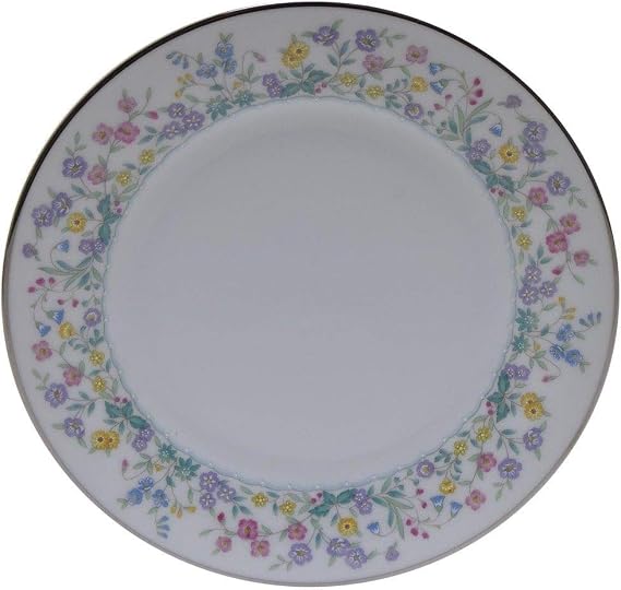 Noritake Spring Garden 2551 Flowers Silver 6 3/8" Bread Plate