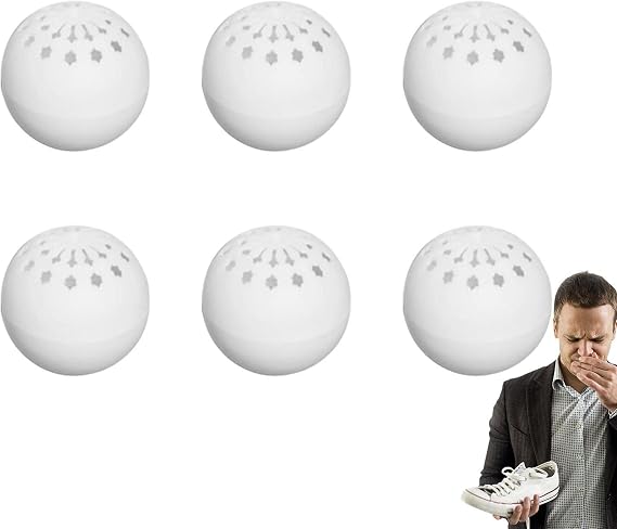 6 Shoe Deodorizer Balls, Shoe Fresheners, Sneaker Deodorizer Balls, Reusable Sports Shoe Deodorizing For Sneakers Trainers Lockers Gym Bags Wardrobes, Long Lasting And Easy To Use
