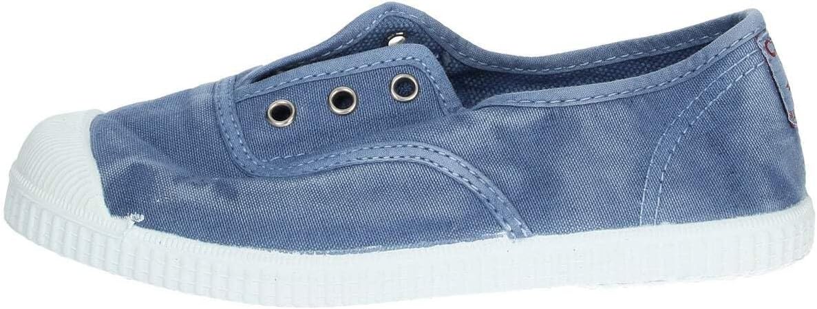 Cienta Kids Canvas Slip On Sneakers For Girls and Boys - Denim, 22 EU (6 M US Toddler)
