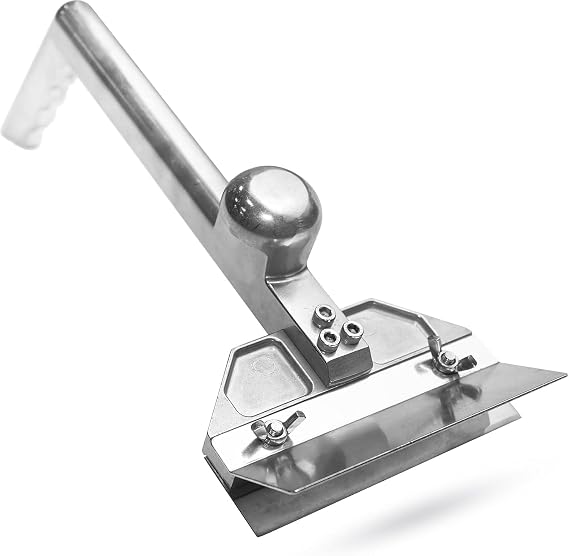 Professional Heavy Duty Grill Scraper for Flat Tops with Stainless Steel Scraper Blade, Flat Top Scraper for Griddle with Ergonomic Aluminum Handle, Ideal for Griddle, Outdoor Grill Cleaning