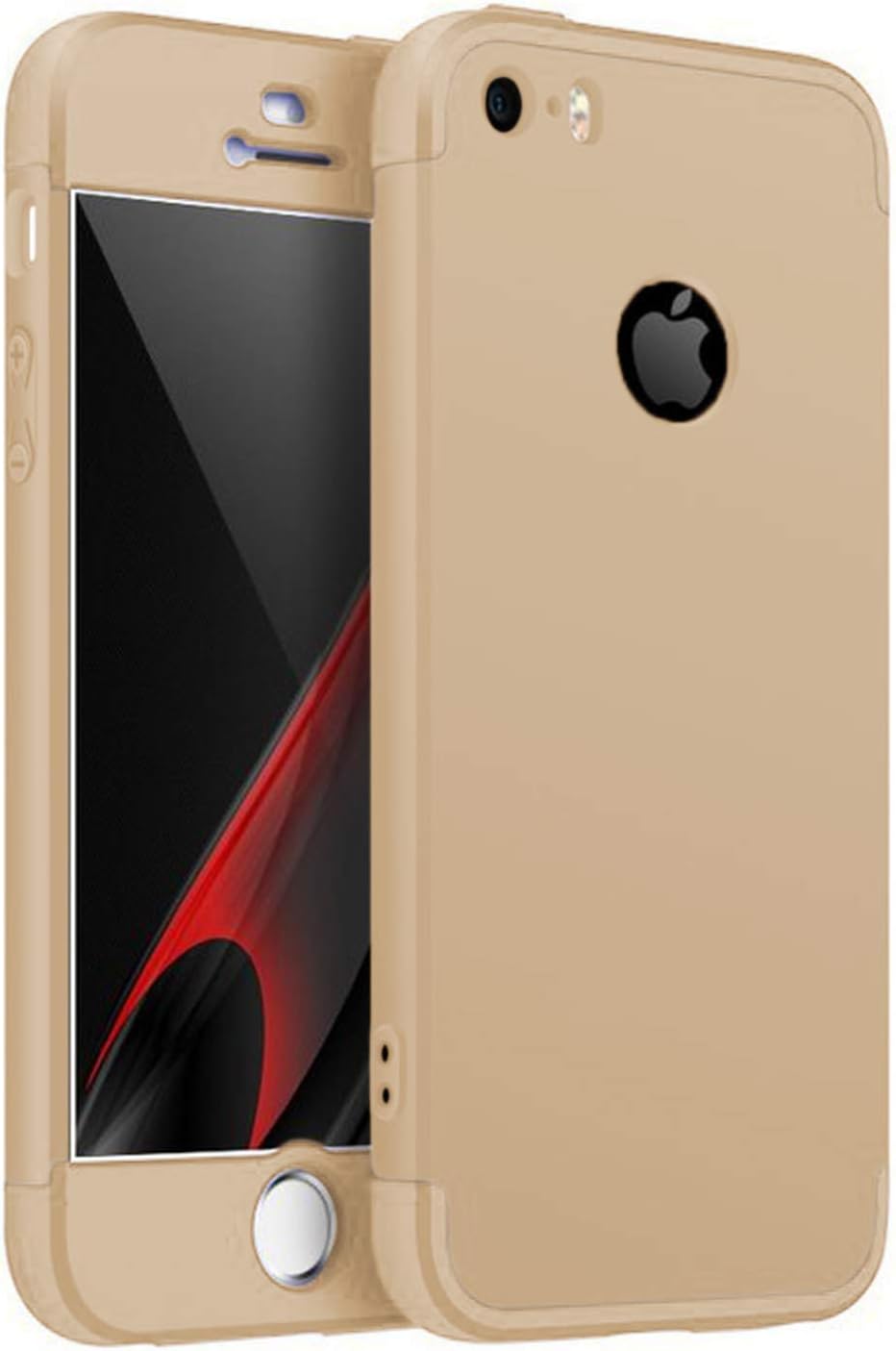 Microsonic Case for Apple iPhone 5  5S Double Dip 360 Protective Gold [Case Compatible with iPhone 5  5S - Gold]