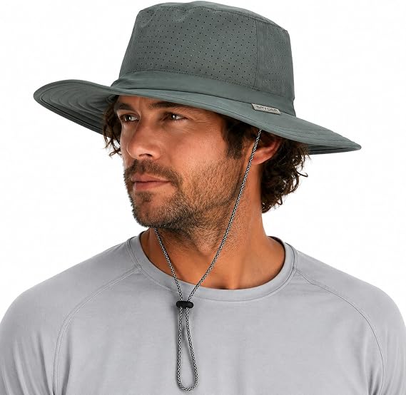 Spyder Mens Boonie Hat - UPF 50+ Wide Brim Cooling Fishing Bucket Hat | Lightweight Breathable Protection for Fishing, Hiking, Beach, and Camping on Sunny Summer Days