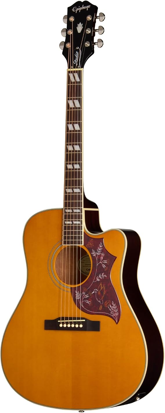 Epiphone Hummingbird Studio EC Acoustic Electric, Natural with Bag