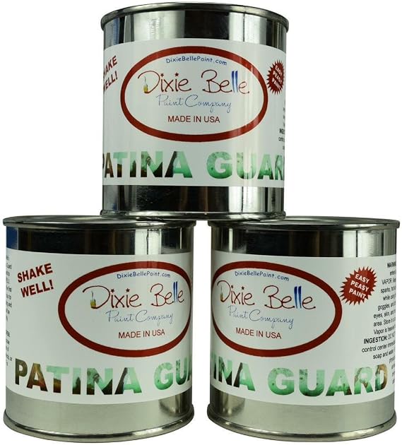 Dixie Belle Patina Guard Topcoat- 8 oz - Seal, Protect, Preserve - Rust Preventing Clear Sealant - DIY Projects, Patina Paint Sealer, + Easy to Use