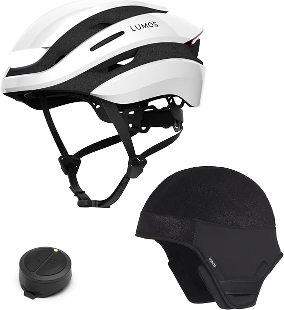 Lumos Ultra Helmet(Jet White,Non-MIPS,Size M-L) & Winter Liner