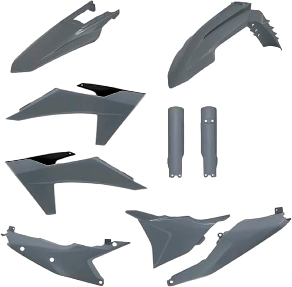 Polisport Motocross (MX) Replica Plastic Kit for KTM EXC/XC-W (2024) Dirt Bike OEM Quality, Durable, Flexible & Perfect Fit Nardo Grey