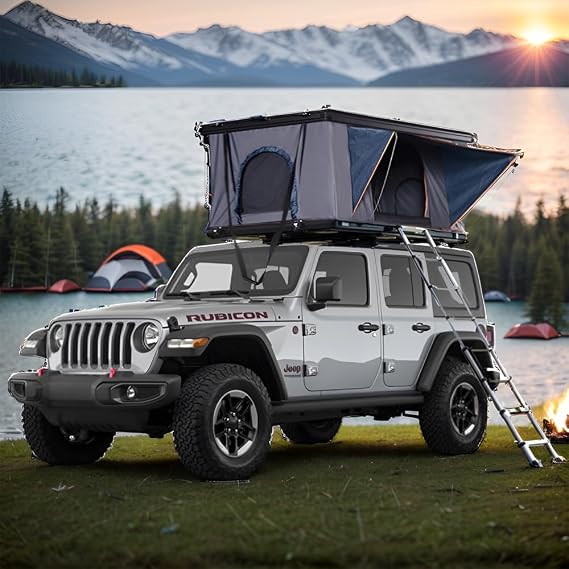 Robust Hard Shell Rooftop Tent | Spacious SUV Camping Tent | Waterproof Roof Top for Trucks