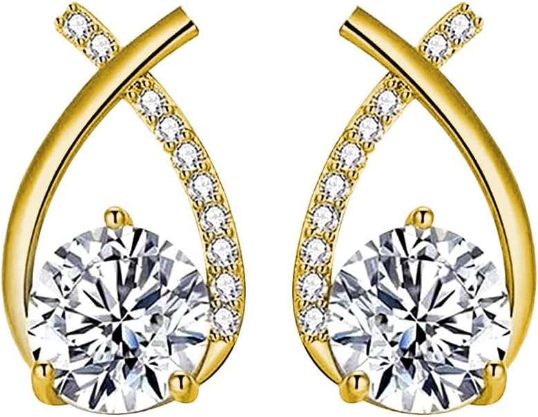 Lucpee Lymphatic Earrings, Slimaoo Halolux Lymphvity Germanium Lymph Flow Drainage Detox Magnetogen Earring Acupuncture Therapy Slimming Sparkly Zircon Jewelry Gift