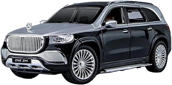 Scale Finished Model Car 1: 24 For Maybach Gls600 Mini Static Scale Alloy Metal Die-cast Car Model Creative Display Decoration Miniature Replica Car(Black)
