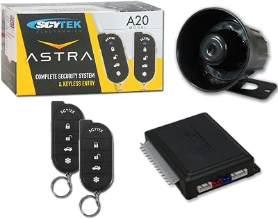 Scytek Car Alarm System with Keyless Entry & Two 4-Button Chrome Remotes