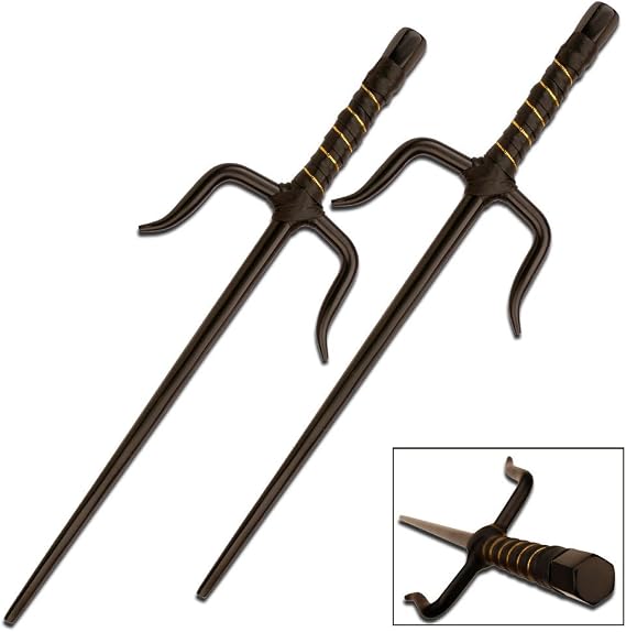 Master USA Martial Arts Training SAIS, Stainless Steel Blades, Wrapped Handle, Practice, Cosplay, Pack of 2