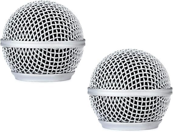 Ikapok SM58 Grille for Shure SM58 Replacement Mic Grille RK143G with Windscreen 2 Pack