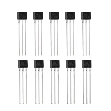 SING F LTD 10Pcs 49E OH49E S49E SS49E TO-92 Linear Hall Effect Sensors Magnetic Detector 3 Terminal Sensitive for Electric Vehicle Motor Repair Applications