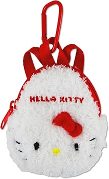 Sonix x Sanrio Mini Backpack Charm | Tech Keychain Pouch, Fuzzy Plush Character Coin Purse for Small Accessories, Earbuds | Hello Kitty