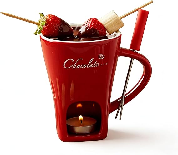 Chocolate Melting Mug, Party Fondue Cup with Candle Melting Pot