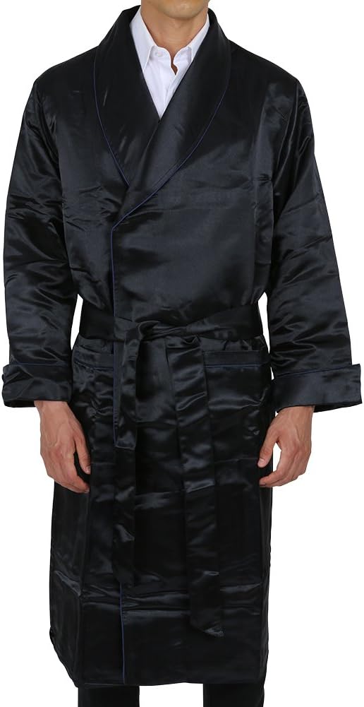 Duke & Digham Men's Long Heavyweight Satin Robe