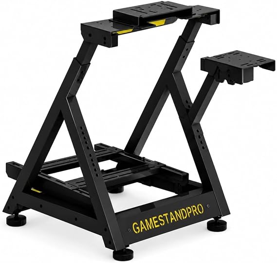 Gamestandpro Titan Direksiyon Standı Logitech G29, G920, G923, RS50 Moza R3, R5, R9, R12, R16, R21, Thrustmaster T300, TGT, TSPC, T500, Pxn V99, V10 Ultra, VD4, VD6 Direksiyon Setlerine Uyumlu