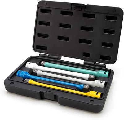Steelman 12-Inch Drive 5-Piece Torque Extension Set, 8 Inches Long, Corrosion-Resistant Powder-Coated Steel, 65ft-lb, 80ft-lb, 100ft-lb, 120ft-lb, and 140ft-lb Torque Sticks