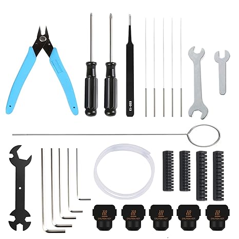3D Printer Tool Kit for Bambu Lab A1/A1 Mini, Maintenance Common Tool Kit | With Clog Poke, Silicone Sock, PTFE Tube, Allen Wrench, Screwdriver, 3D Printing Accessory for 3D Print Removing, Cleaning