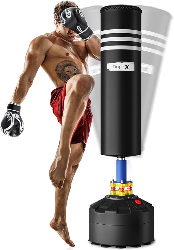 Dripex Free Standing Punching Bag for Adults, 70'' Boxing Bag with Stand