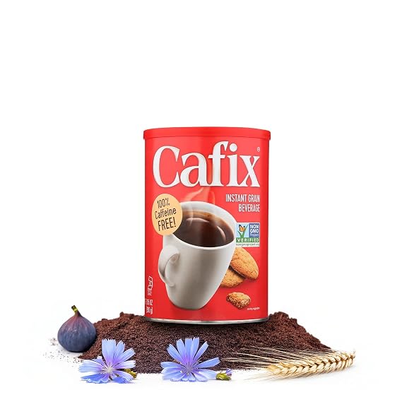 Cafix All Natural Instant Coffee Substitute & Alternative, 7.05oz (Pack of 1) | 100% Caffeine-Free | Instant Grain Beverage | NonGMO Project Certified | All Natural Ingredients | Kosher