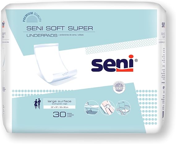 Seni Soft Super Underpads, 30 Count