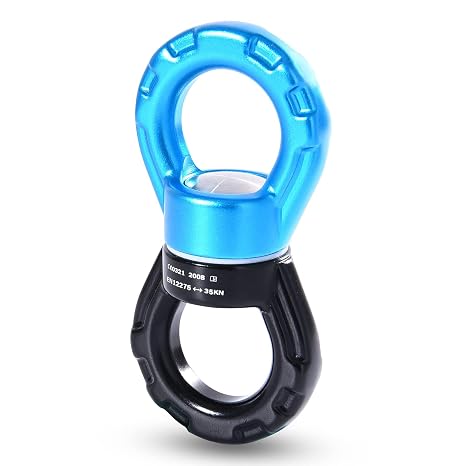 PACEARTH Swing Swivel 35KN Breaking Strength 360 Rotator Safety Rotational Device Hanging Accessory for Rock Climbing, Hanging Hammock, Web Tree Swing, Aerial Dance, Children's Swing Spinner Hanger