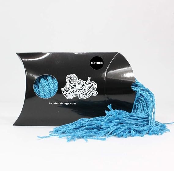 Twisted Stringz Yo-Yo Strings - Polyester - Solid Extra Thick YoYo String - 100 Pack (Blue)