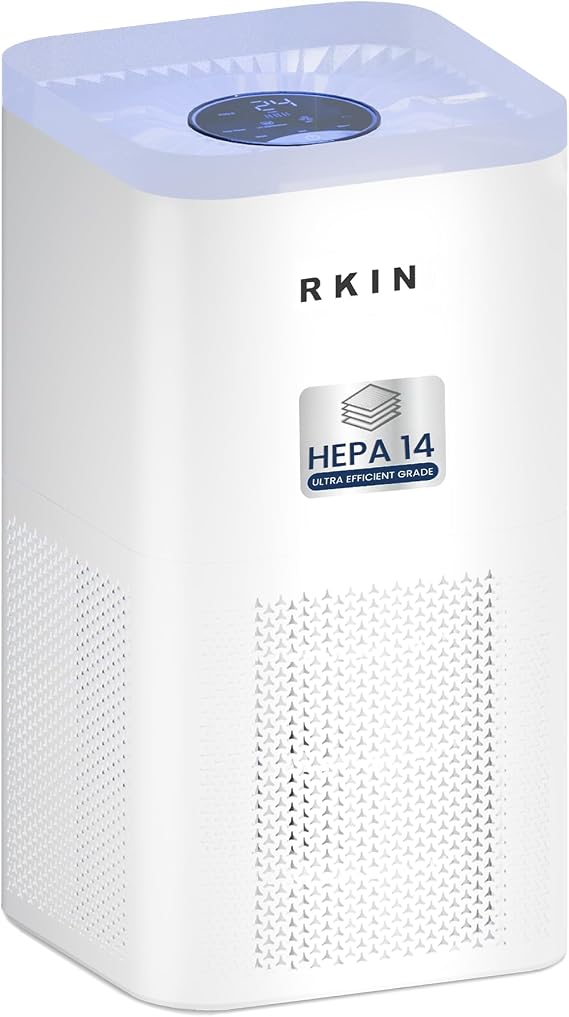 HEPA 14 Smart Air Purifier Large Room Air Purifier with PM2.5 Monitor, WiFi & App Control for Pet Hair, Odors, Pollen & Smoke for Home, Covers Up to 324 Ft2, Auto, Turbo, and 29.5db Sleep modes