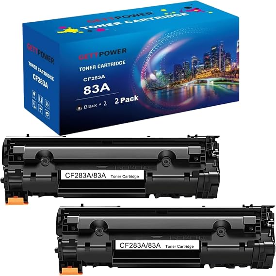 83A CF283A Toner Cartridge, 83A Black Toner Cartridge CF283A Black Toner Cartridge Compatible for HP Laserjet Pro M125, M127, M201n, M201dw, M225dn, M225dw Printers - 2 Pack