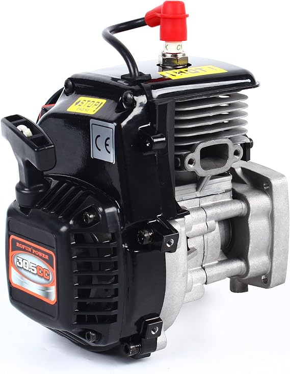 Air-Cooled Engine, 2 Stroke 4 Bolt 30.5CC Motor Engine Easy to Start Recoil Handle Engine for HPI 5b 5T King Motor LOSI FG