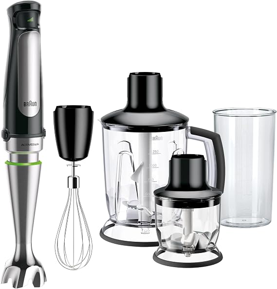 Braun MultiQuick 7 - Hand Blender 1000W with 1250ml Jug Blender Black