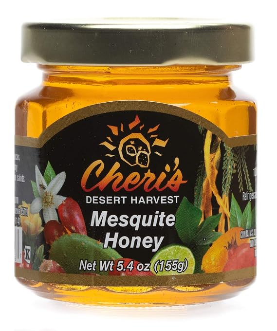 CHERIS Desert Harvest Mesquite Honey, 5 oz (142 g) | 100% Pure Mesquite Honey, Natural Sweetener