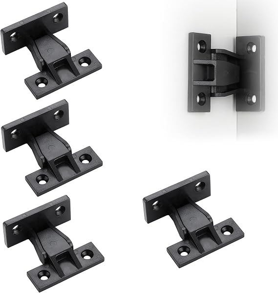 4 Pairs Keku Push in Panel Clips, Heavy Duty ABS Press Fit Plinth Fasteners, Hidden Quick Push Fittings for Kitchen Cabinets, Bath Panels, Wardrobes & Furniture