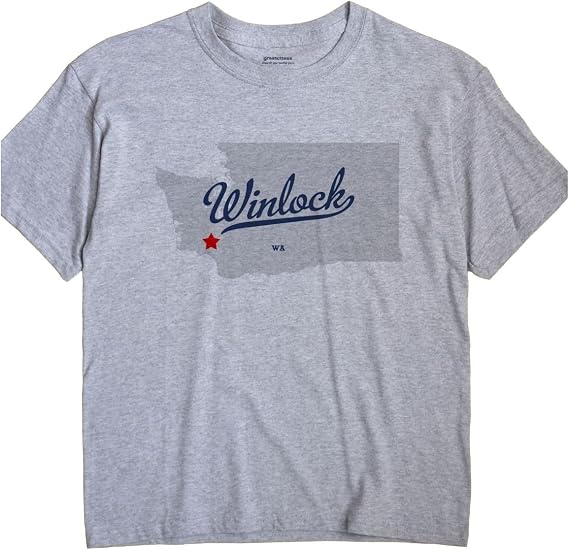 GreatCitees Winlock Washington T-Shirt MAP