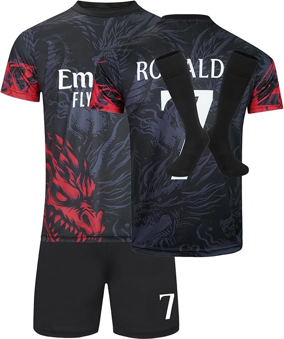 No #7 Drachen Limitierte Sonderedition Football Fußball Kinder Trikot Shorts Socken Set Jugendgrößen