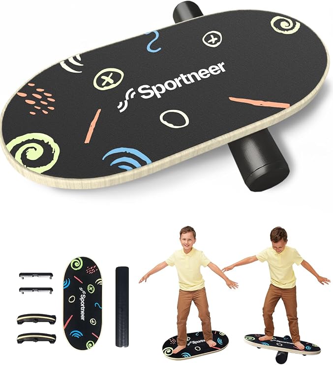 Sportneer Kids Balance Board, 4-Mode Adjustable Balance Trainer