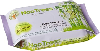 NooTrees Age Impact Anti-Aging Wipes with Eco-Dot Technology, 25 Sheets