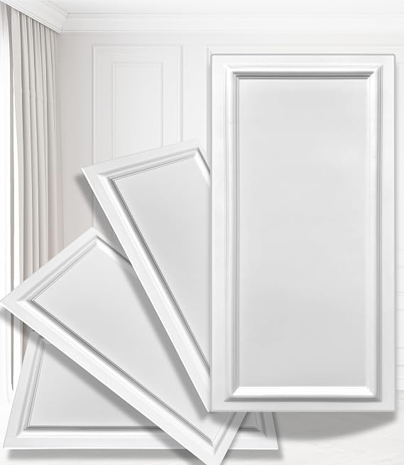 3D XPS Polystyrene Panels - White Pure Styrofoam - Classic Wall and Ceiling Cladding in Frame Look Frame - 100 x 50 cm ‎2 m² - Pack of 4